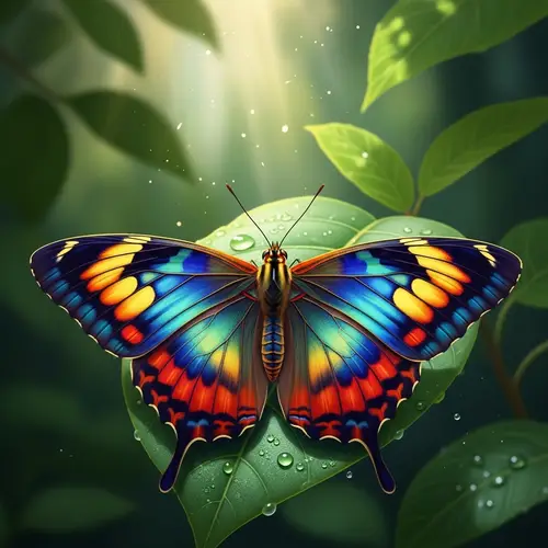 Detailed Butterfly - Vibrant Colors & Tranquility
