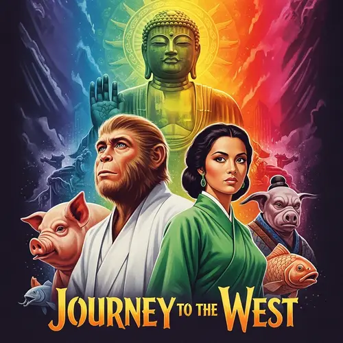 Vintage-Style Movie Poster: Journey to the West