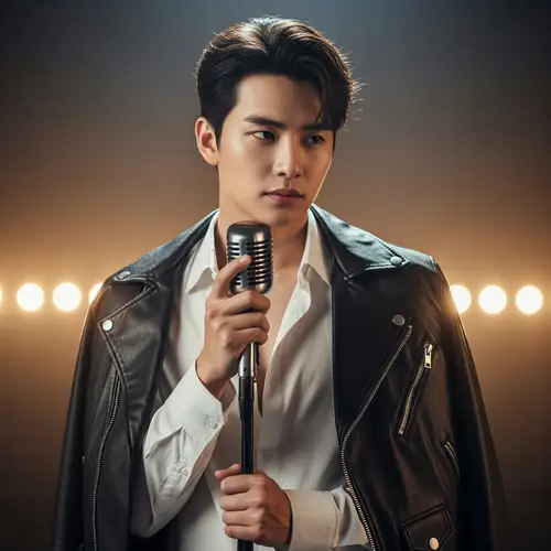 Confident South Korean Male Musician | Pop Band Member