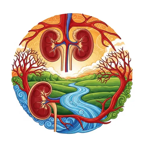 Renal Wellness: Abstract Representation of Healthy Kidneys