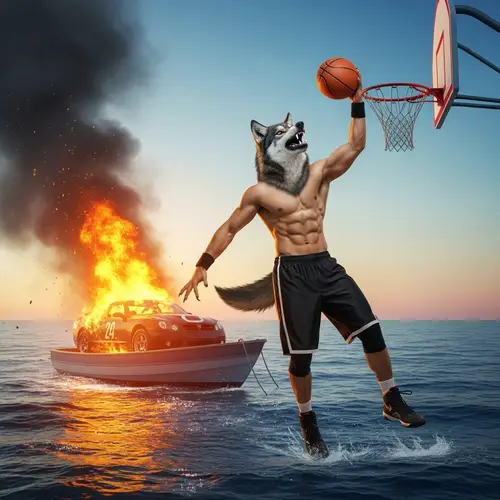 Wolf & Alonso Hybrid Dunking Basketball in Ocean | Unique Athlete Scene