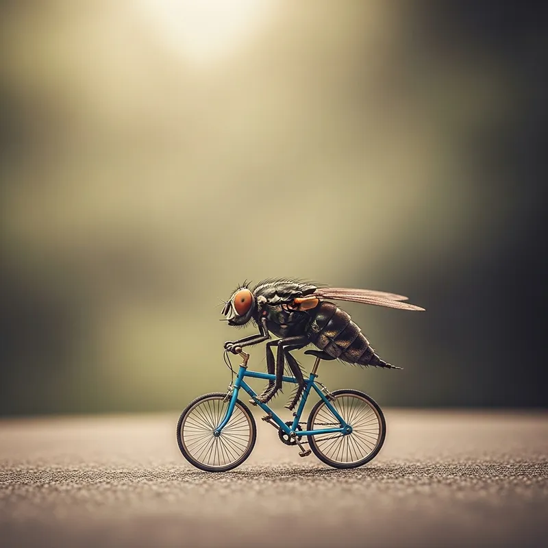 Fly on Bike - Unique Image