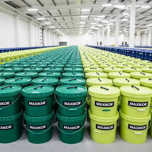 Maxikor Bucket Warehouse | White, Deep Sea Green, Pale Yellow-Green