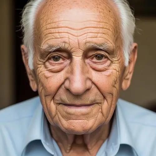 Expressive Elderly Man with Signs of Age | Wisdom & Experience