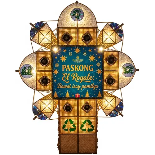 Recycled 5 Feet Tall Parol Design: PASKONG EL Royale Theme