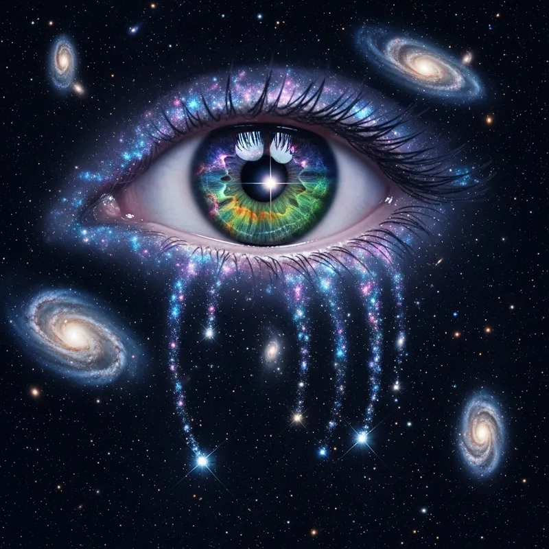 Captivating Night Sky - Swirling Galaxies & Shimmering Stars