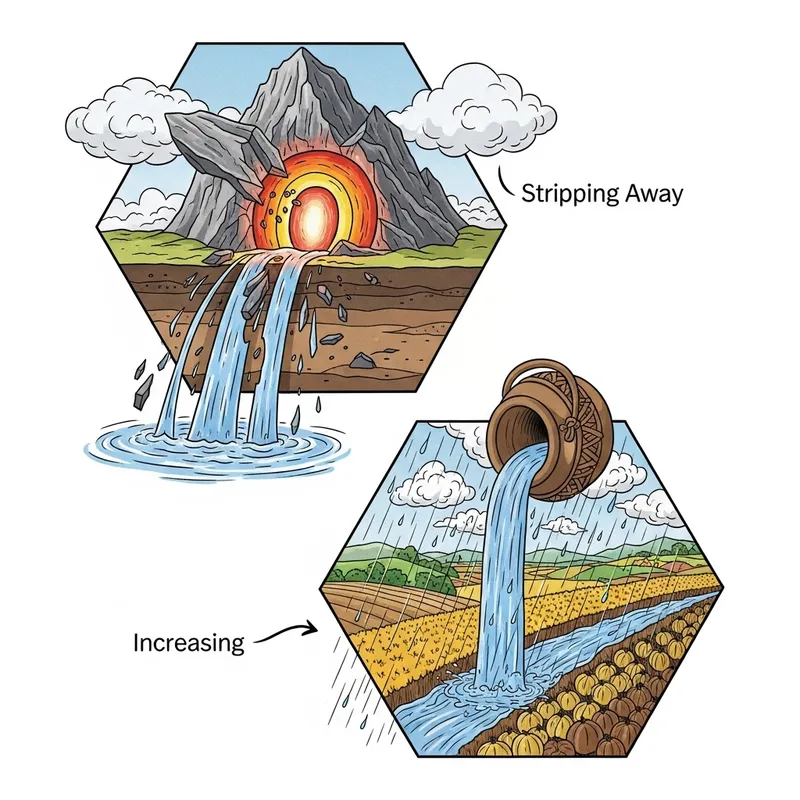 Visual Interpretation of I Ching Hexagrams: 'Stripping Away' & 'Increasing'