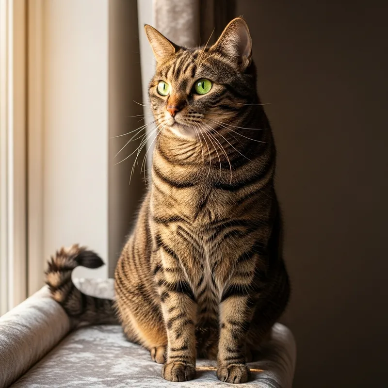 Mysterious Domestic Cat with Enigmatic Eyes