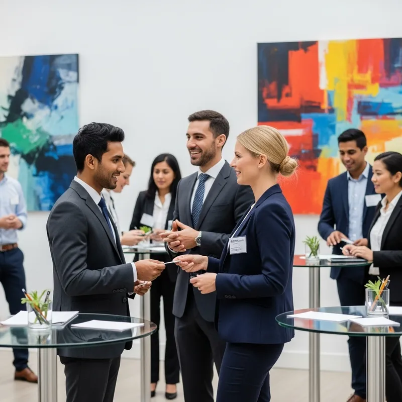 Diverse Professional Networking Event Illustration