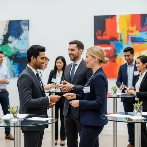 Professional Networking Event with Diverse Participants