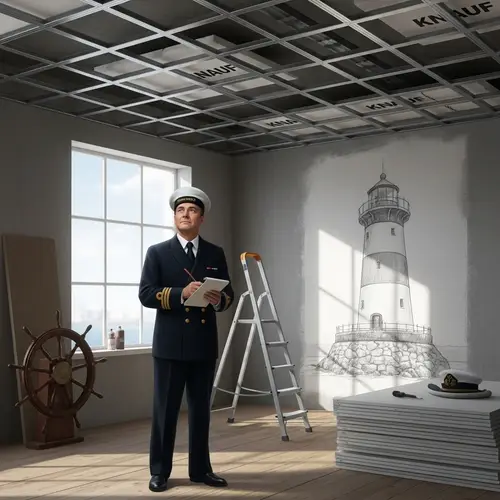 Sailor Character in Renovated Room Digital Painting
