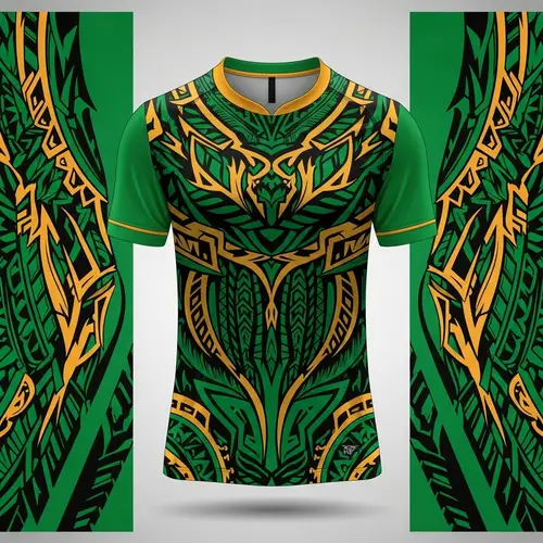 Ethnic Tribal Pattern Jersey - Vibrant & Stylish Design