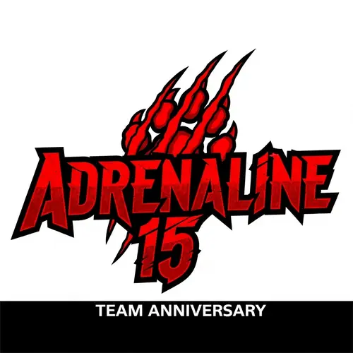 Adrenaline Team 15-Year Anniversary Logo Design