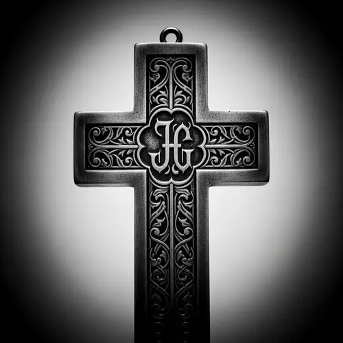 Mystical Saint Bento Cruz | Intricate 'J' 'G' Carvings