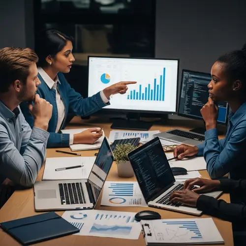 Professional Data Analysis Team: Diverse Experts in Action