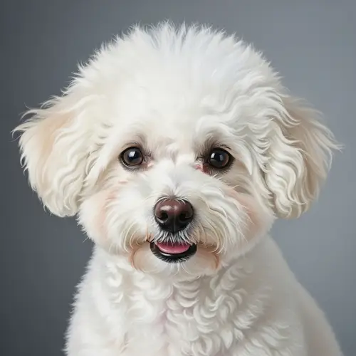 Charming White Bichon Frise Studio Portrait | Pet Photography Masterpiece