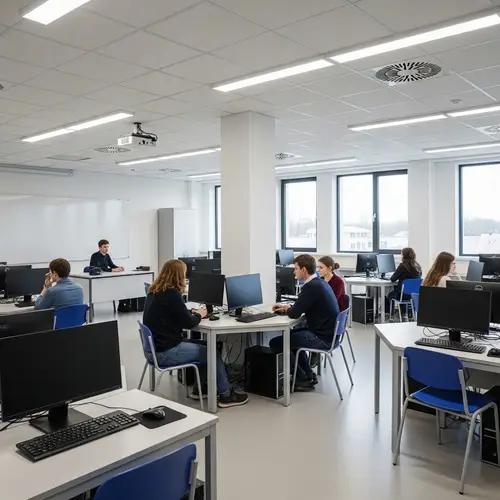 Optimized Computer Lab Layout for 50 Students