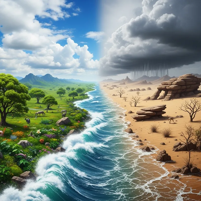 The Impact of Climate Change: A Visual Contrast