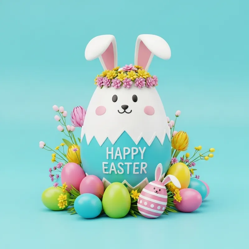 Joyful & Minimalistic Easter Image to Share with Loved Ones Joyful & Minimalistic Easter Image to Share with Loved Ones