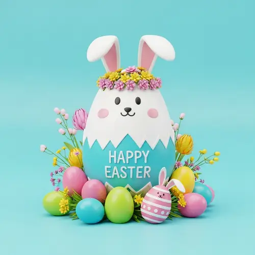 Vibrant & Minimalist Easter Image for Friends & Family