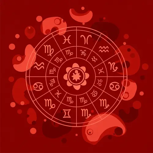 Vibrant Hindu Astrology with Ancient Zodiac Symbols