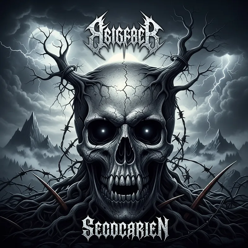 Metal Music Album: Skull Artwork