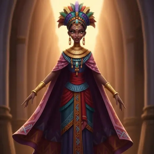 Mysterious and Powerful Woman Inspired by African Folk Tale