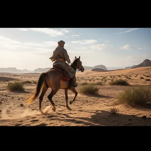 Pre-Islamic Arabian Horse Rider in High-Quality Realism