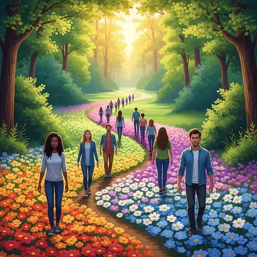 Colorful Journey of Recovery: Nature-Inspired Path to Healing