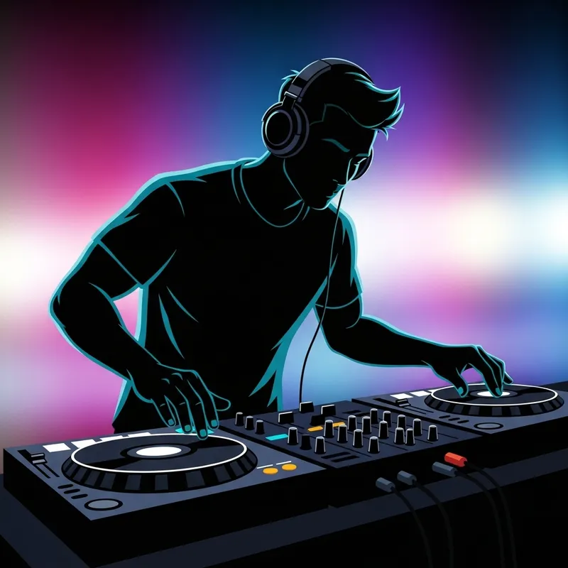 Dj Rocstar Mixing Music at Vibrant Party Event