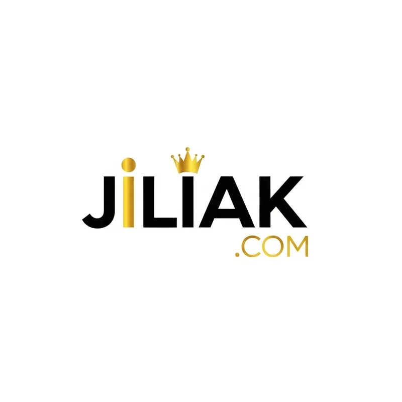 JILIAK.COM Logo with Crown in Gold, Yellow & Black Colors