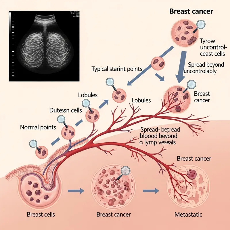 Breast Cancer Development Process: Types, Spread & Early Detection