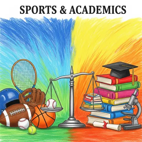 Balancing Sports and Academics Poster | Harmony of Physical and Mental Pursuits