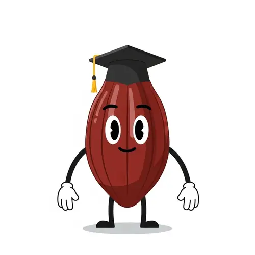 Playful Cacao Character for Kids' Education