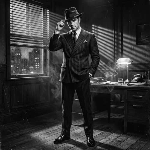 Hollywood Noir Photobooth Style - 1940s Glamour