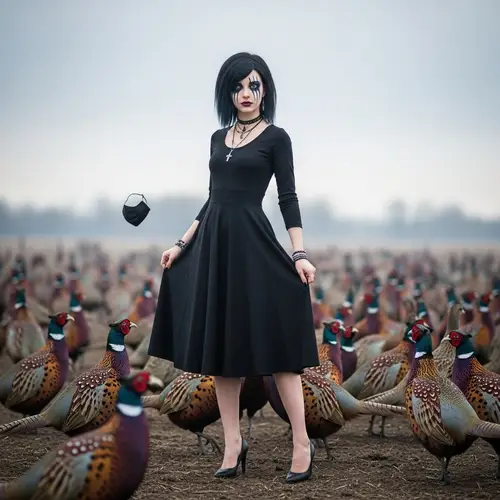 Girl with Ankle-Length Black Hair and Blue Eyes