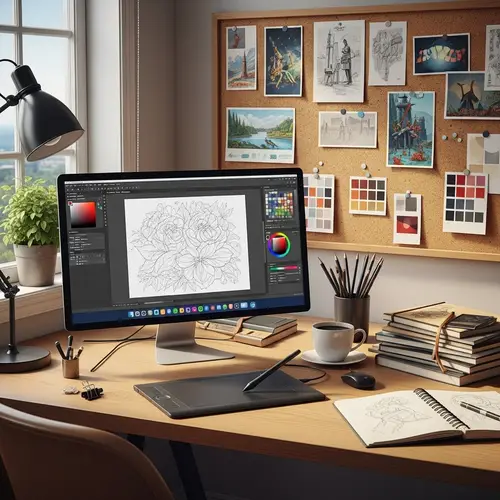 Graphic Design and Illustration Workstation Setup | Creative Workspace
