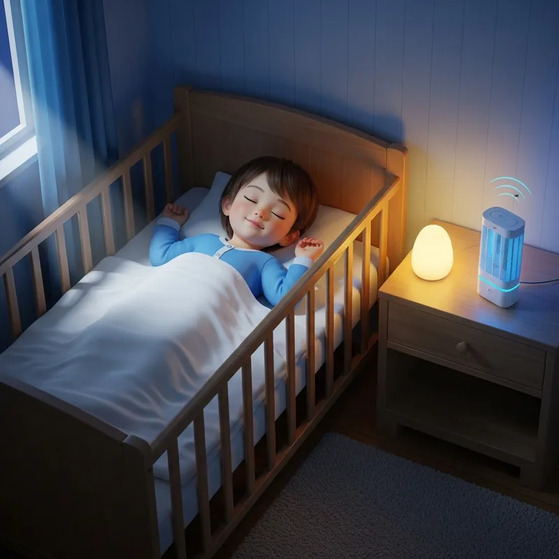 Peaceful Toddler Sleeping: Mosquito Repellent Ensures Undisturbed Rest