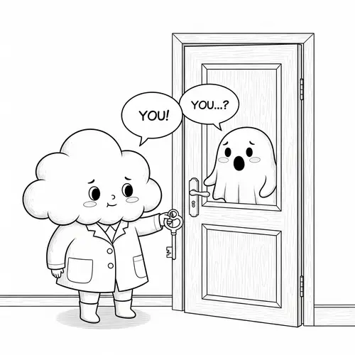 Enchanting Whimsical Cloud Coloring Page for Children