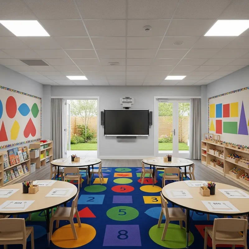 Engaging Geometry Classroom Setup with Interactive Learning Environment