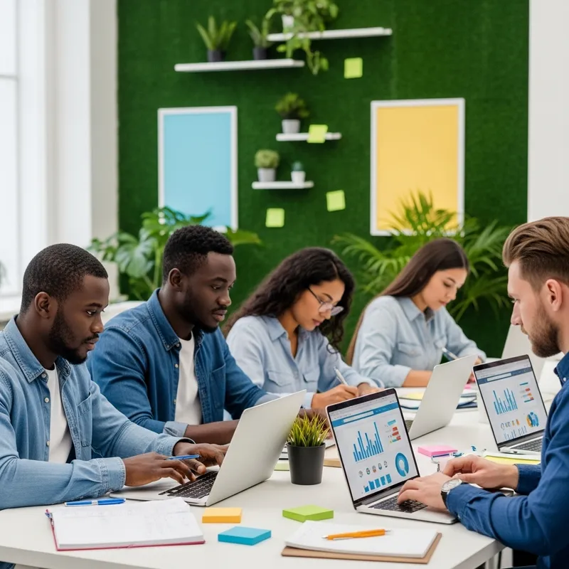 Team Collaboration: Diverse Professionals at Work