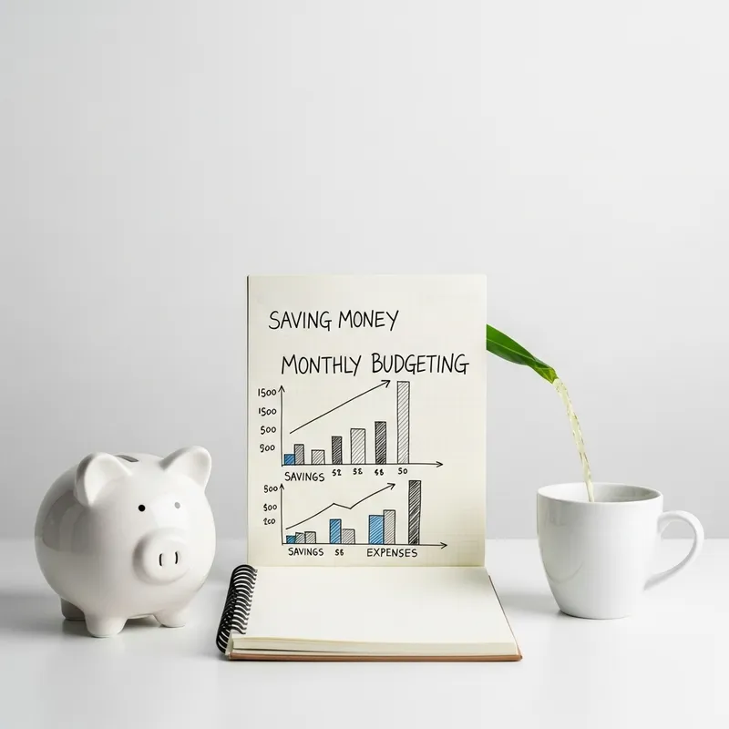 Minimalist Money-Saving Methods | Budget Notebook & Piggy Bank