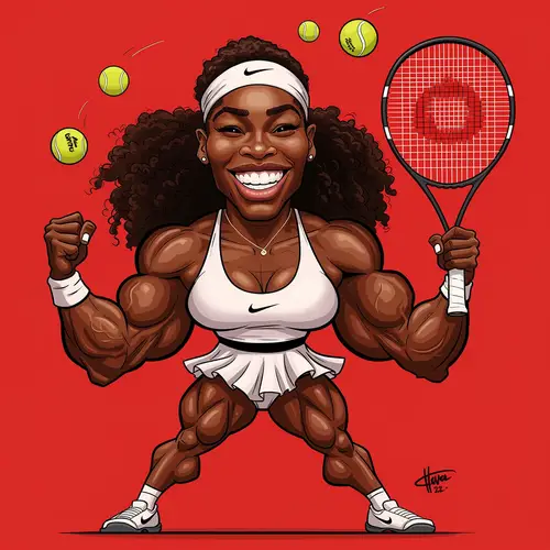 Funny Caricature of Serena Williams
