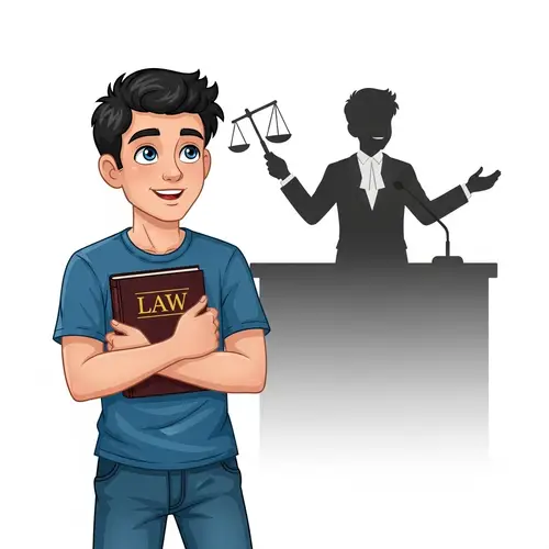 Young Boy Dreaming of Becoming a Successful Lawyer | Legal Aspirations