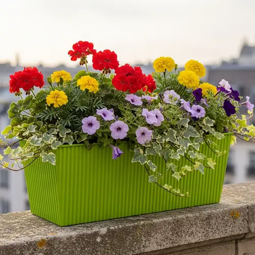 Salad Green Ribbed Balcony Box Flowers | Website