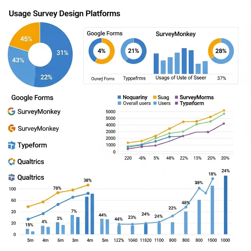 Graphical Analysis of Survey Design Platforms: Google Forms, SurveyMonkey, Typeform, Qualtrics