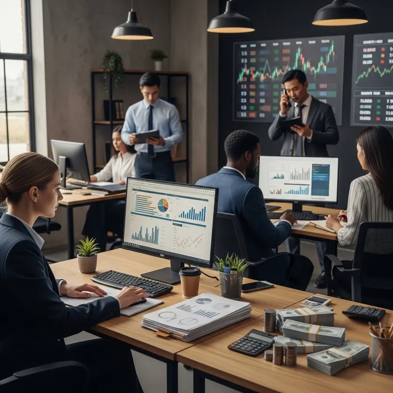 Money and Job Opportunities | Financial Analysis in a Busy Office