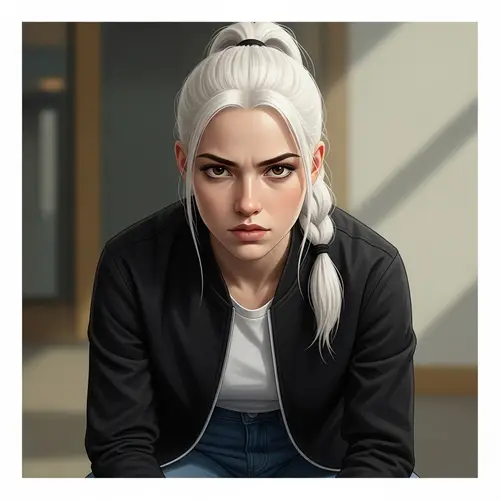 Realistic College Student Portrait