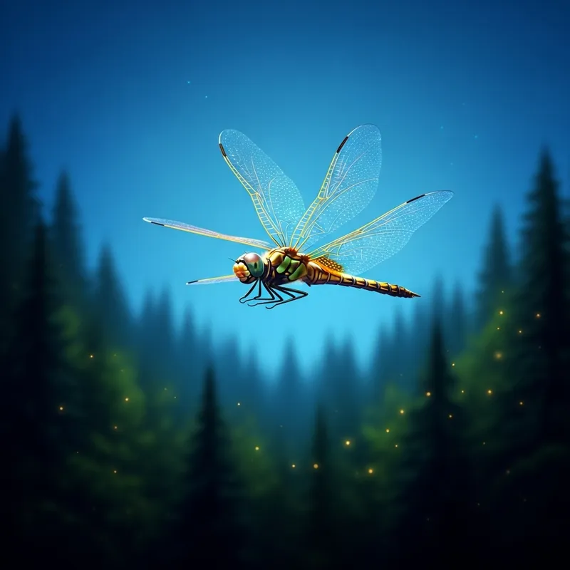 Enchanting Ballet of Dragonfly in Flight