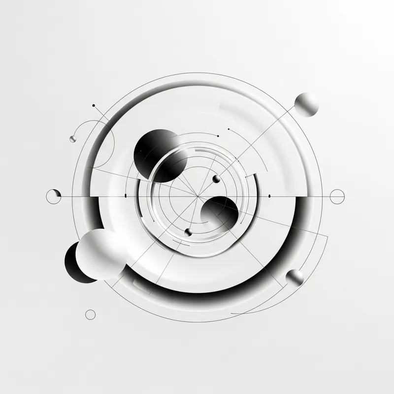 Contemporary Geometric Sphere: Reflection & Refraction Art